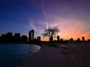 Sunset North Avenue Beach chicago