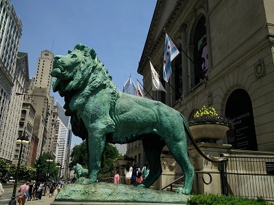 The Art Institute of Chicago Lion Statue - Love Chicago USA