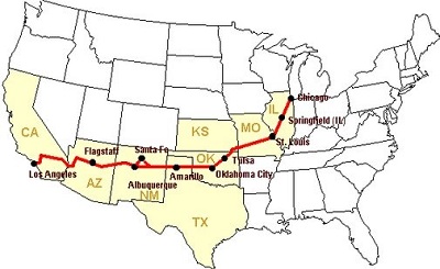 route 66 road trip map